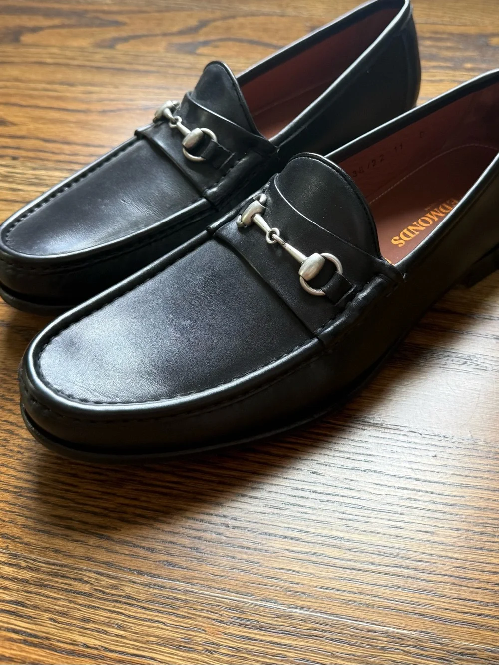 Allen Edmonds Verona II Horsebit Loafers Black Leather Men’s 11D Vibram Sole